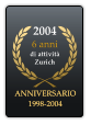 2004 6 anni  di attivit Zurich ANNIVERSARIO 1998-2004 ANNIVERSARIO 1998-2004